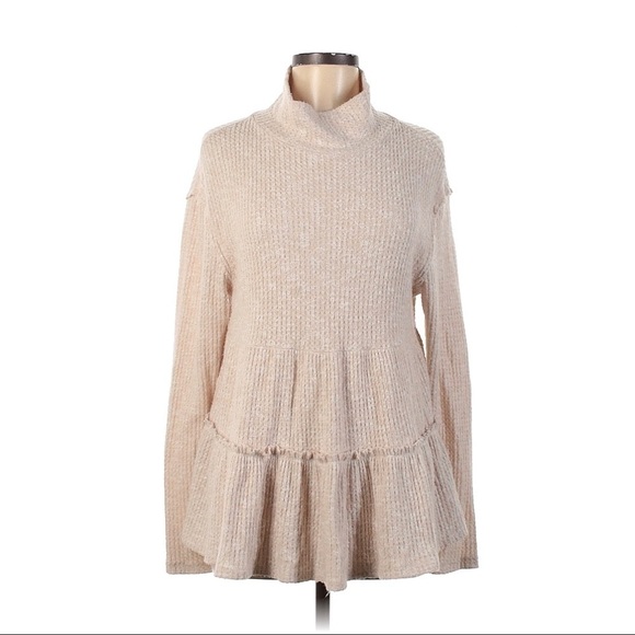 Anthropologie X Eri & Ali Brontë baby doll top in Ivory / Oatmeal Sz. XS - Picture 5 of 9